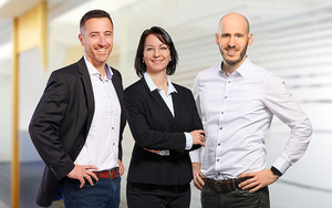 Gestalten gemeinsam die Zukunft der Karl Knauer-Gruppe: Marco Manna, Stefanie Wieckenberg und Nicki Eberle.