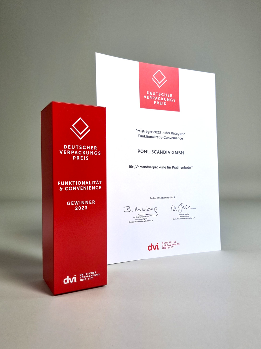 Pohl-Scandia: Deutscher Verpackungspreis 2023 - Kategorie: Funktionalität & Convenience